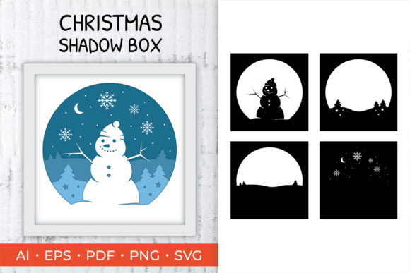 3D SVG Christmas Shadow Box: A Snowman Review