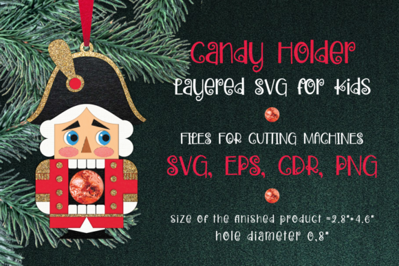 3D SVG Nutcracker Candy Holder for Christmas Branding
