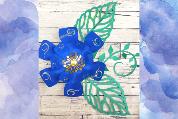 Auras Paper Flower Template 2: A 3D SVG Review for Branding