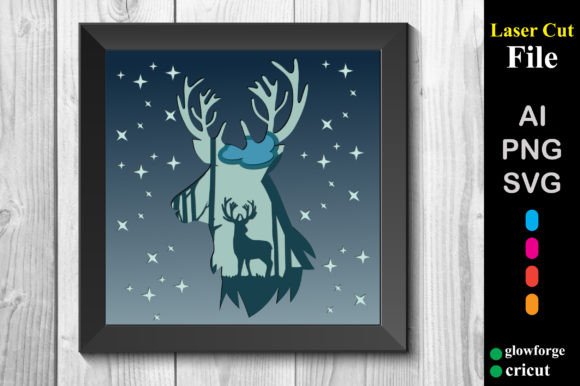 Deer Shadow Box: A 3D SVG for Layered Shadow Boxes