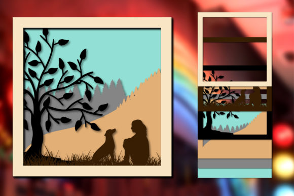 Dog Layered Shadow Lightbox Laser 3D SVG Review