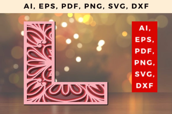Layered L Letter Mandala SVG: 3D SVG Shapes Review