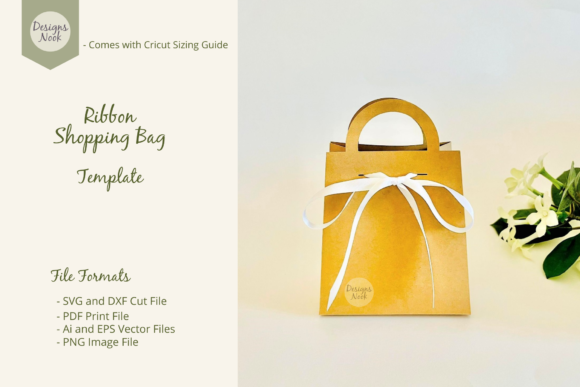 Ribbon Shopping Gift Bag Template SVG: 3D SVG Shapes Review