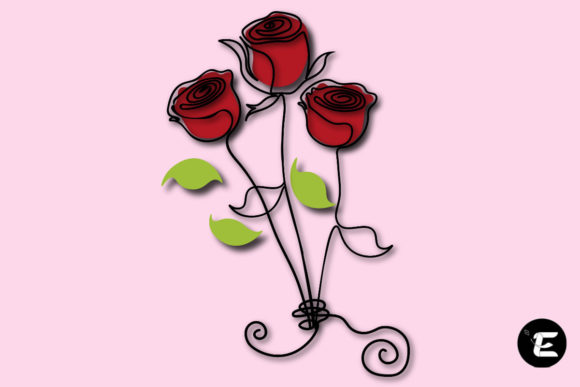Rose Bouquet: 3D SVG Paper Flowers for Branding