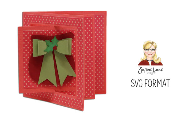 Santa Bag Window Lever Card: A 3D SVG Christmas Asset