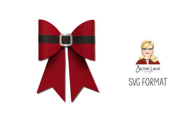 Santa Suit Bow: A Festive 3D SVG for Christmas Crafts