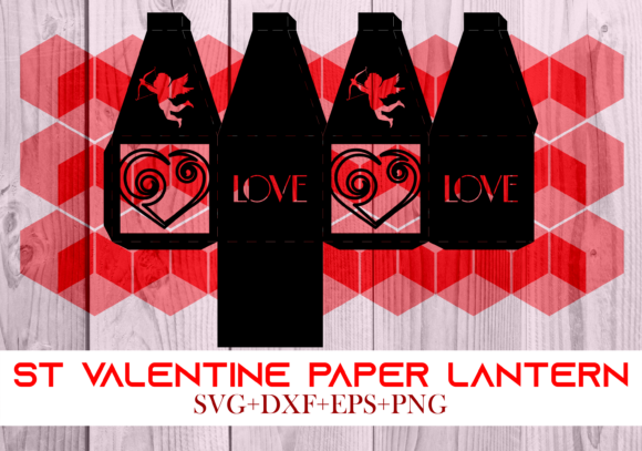 St Valentine Paper Lantern Series 0053: 3D SVG Shapes