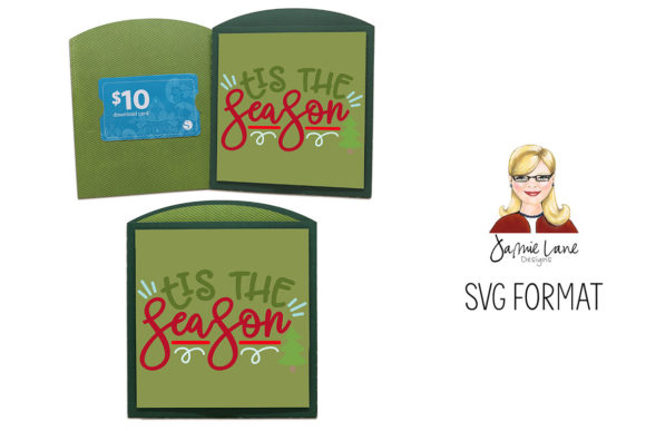 Tis the Season Gift Card Envelope: 3D SVG for Christmas